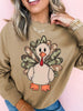 Camouflage Thanksgiving Turkey Graphic Sweatshirt test