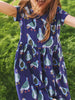 Children's Pigeon Print Casual Dress test
