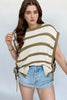 Stripe Tie Open Side Sweater Knitted Top test