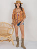 Printed Tie Neck Blouse test