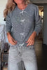 Bow Round Neck Long Sleeve Cardigan test