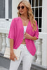 Eyelet Open Front Half Sleeve Cardigan test