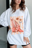 Boots Graphic Round Neck Long Sleeve Sweatshirt test