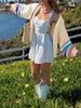 Chunky Knit Rainbow Sleeve Cardigan test