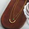 18K Gold-Plated Double-Layered Necklace test