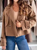 Lapel Collar Dropped Shoulder Jacket test