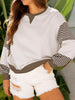 Contrast Striped Long Sleeve Sweatshirt test