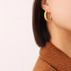 Titanium Steel Gold-Plated Earrings test