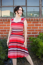 Amelia Dress in Retro Stripes - XS Only
