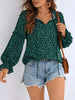 Polka Dot Tie Neck Long Sleeve Blouse test