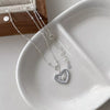 925 Sterling Silver Heart Necklace test