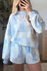 Patchwork Floral Print Stand Neck Long Sleeve Two-piece Outfit Plus Size Set test