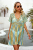 Angel Wings Openwork Contrast Short Sleeve Cover-Up test