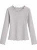 Long Sleeve Lettuce Edge Crew Neck T-Shirt test