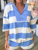 Stripe Seam Detail Half Zip Oversize Tee Casual Shorts 2pcs Set test