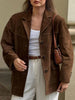 Lapel Collar Button Up Jacket test