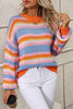 Striped Round Neck Dropped Shoulder Sweater test