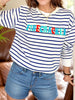 FIRECRACKER Striped Long Sleeve Sweatshirt test