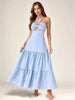Twist Front Cutout Tiered Maxi Dress test
