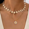 2 Piece 18K Gold-Plated Daisy Necklace test