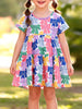 Children's Bow Print Tiered Dress test