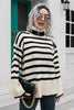 Striped Turtleneck Drop Shoulder Sweater test