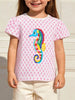 Children's Seahorse Print Short Sleeve T-Shirt test