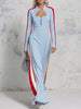 Color-Block Long Sleeve Maxi Dress test