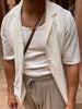 Men's Plus Size Herringbone Eyelet Button Down Knit Shirt test
