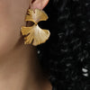 Ginkgo Biloba Design Stud Earrings test