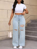 Distressed Wide-Leg Jeans test