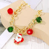 Christmas Santa Snowman Bracelet with Colorful Crystal test