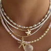 4 Piece Beaded Starfish Charm Necklace test