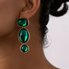 18K Gold-Plated Alloy Resin Drop Earrings test