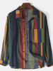 Men's Full Size Contrast Striped Button Down Shirt Plus Size test