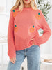 Pumpkin Embroidered Thanksgiving Holiday Sweater test
