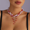 Twisted Bead Tassel Necklace test