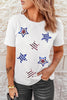 Sequin Star Round Neck Short Sleeve T-Shirt test