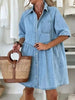 Button Up Denim Shirt Dress test