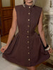 Sleeveless Button-Down A-Line Mini Dress test