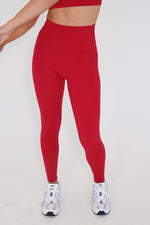 I am Beautifully Radiant Quick Dry Red Yoga Legging