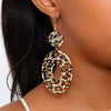 Leopard Print Dangle Earrings test