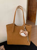 Solid Color Handbag with Plush Charm test