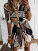 Printed Tie Waist Roll-Tab Sleeve Mini Dress test