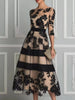 Floral Tulle A-Line Midi Dress test