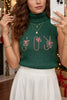 Festive Candy Cane Embroidered Turtleneck Sweater Vest test