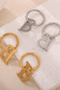 Titanium Steel Letter Hoop Earrings test