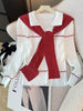 Ribbed Knit Top with Contrast Shawl test