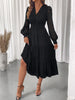 Lace Detail Lantern Sleeve Tiered Dress test