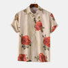Men's Printed Button Up Short Sleeve Shirt test